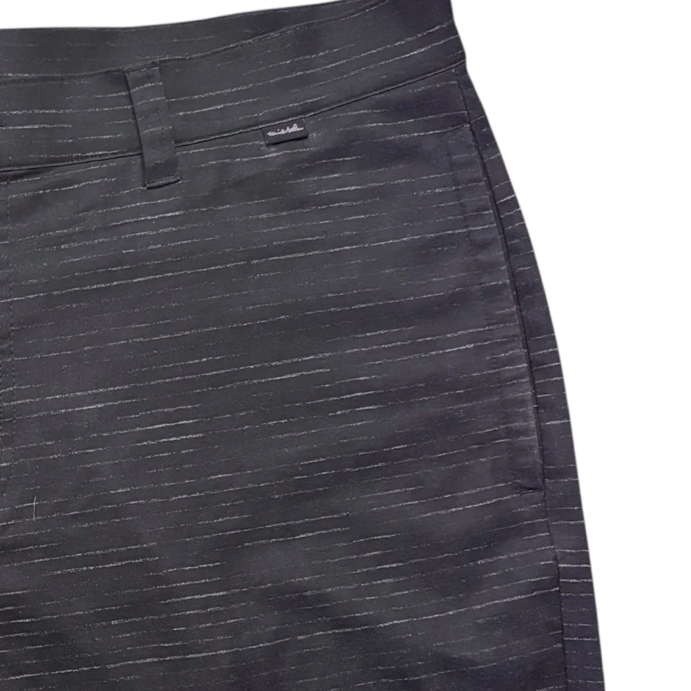 Travis Mathew Beck Performance Golf Shorts Heathered Blue Black Stretch 38